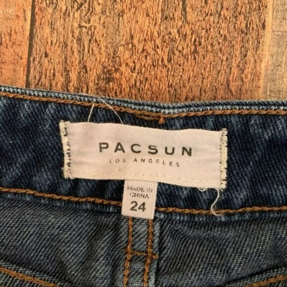 Pacsun women's size 24 button front denim mini skirt - Picture 2 of 4